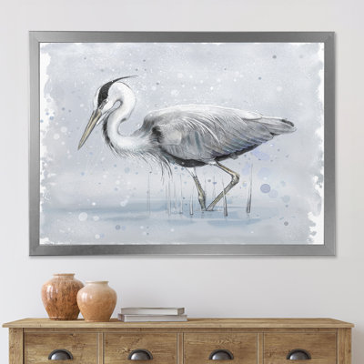 Gris héron, peinture sur toile