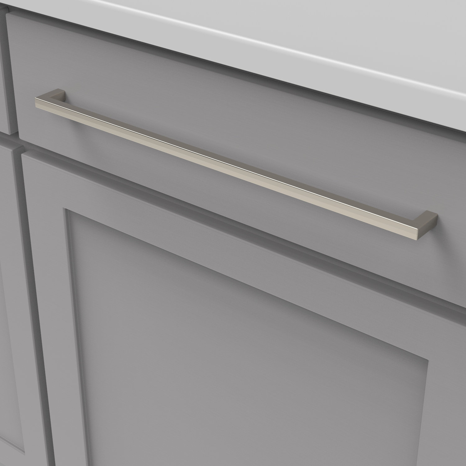 Skylight Cabinet Handle Pull, 18", Polished Nickel, 1
