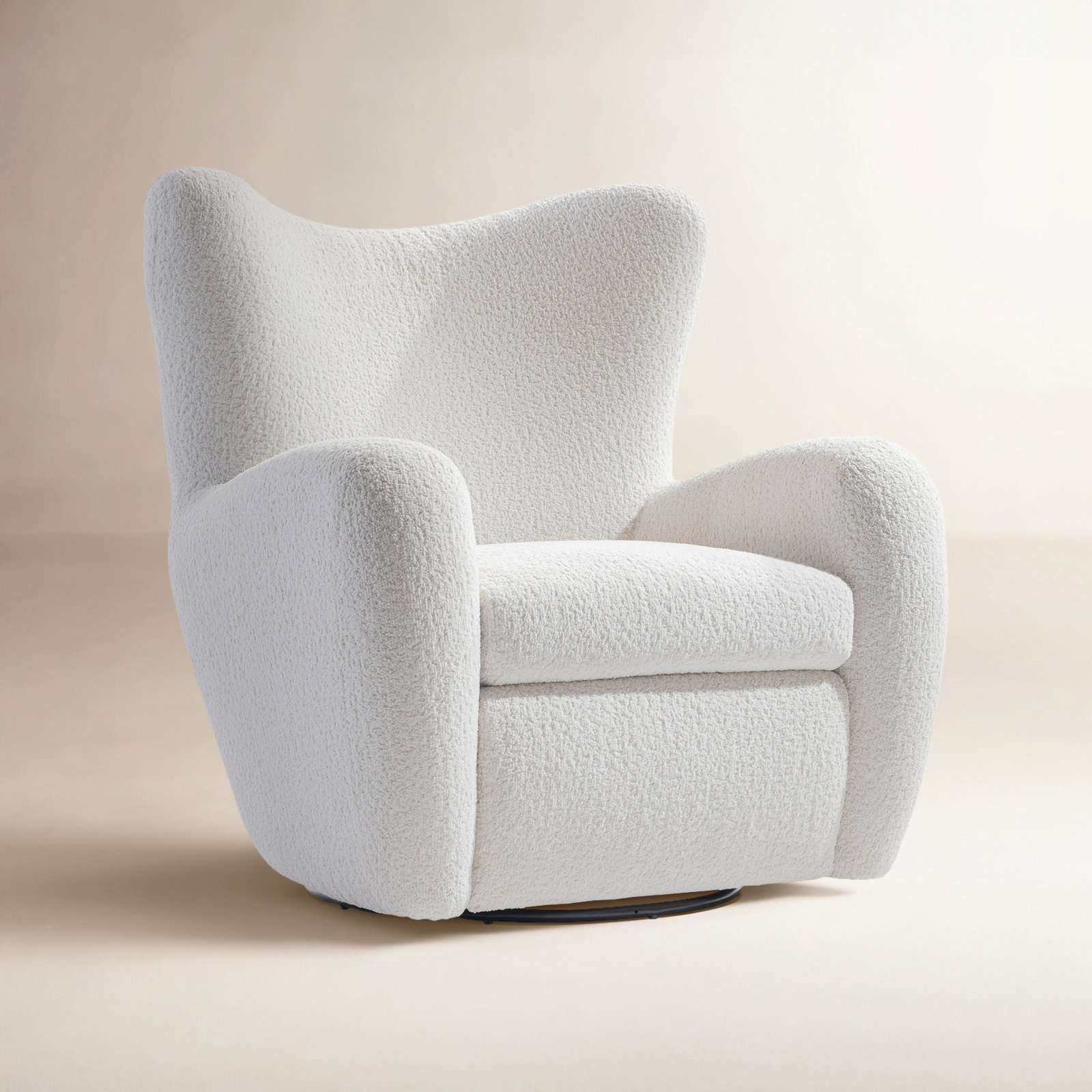 Bernhardt Silvi Fabric Swivel Chair, White