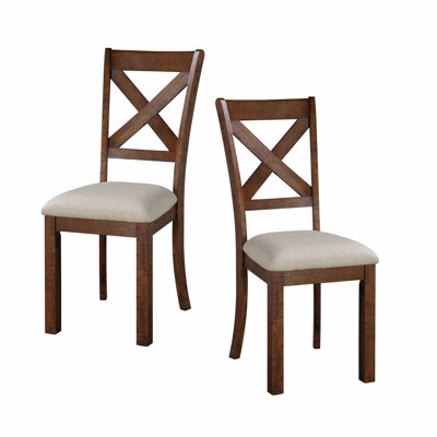 Ensemble de chaises d'appoint de salle à manger 2 pièces Beige