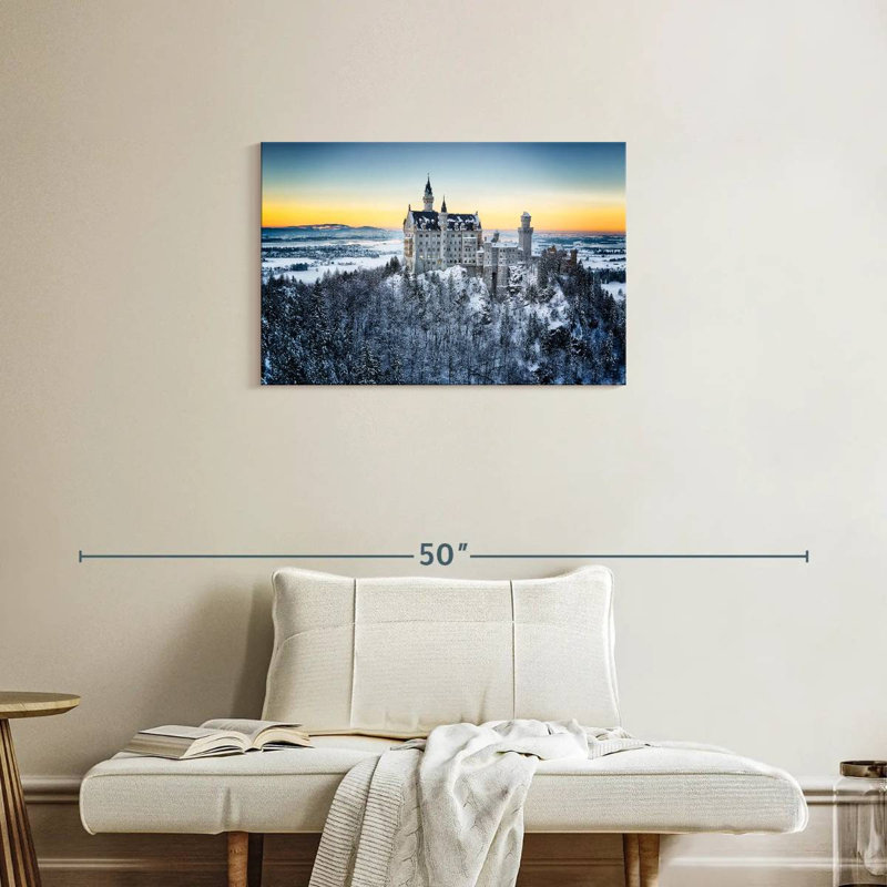 Lilie Winter Neuschwanstein Castle, H 20 po x l 30 po