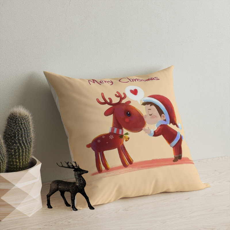Coussin lavable de qualité supérieure, 17,0 x 17,0 pouces, 50% coton / 50% polyester, rembourrage en silicone, fermeture à glissière dissimulée | Doux, confortable et repassable | Parfait pour la décoration intérieure, le salon et la chambre à cou