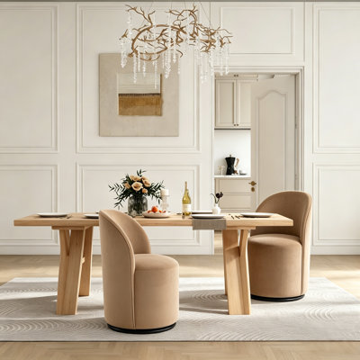 Chaise de baril en velours