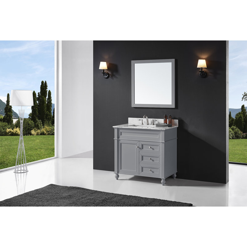 Base de meuble-lavabo simple 35 po Pearcy, Gris taupe