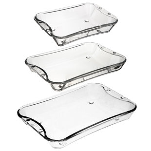 PRIMA Set/3 Rectangular Glass Oven Dish