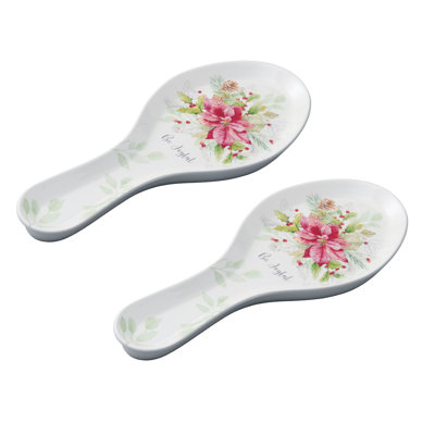 2-Piece Joyful Holiday Spoon Rest