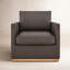 Bobbi Genuine Leather Swivel Armchair-125493123