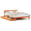 Bed Frame Without Mattress 140X190 Cm Solid Wood Pine-762677206-762677197