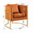 Velvet Modern Barrel Accent Chair with Pillow-1230713419