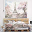 Tapisserie paysager avec des fleurs roses-28494835