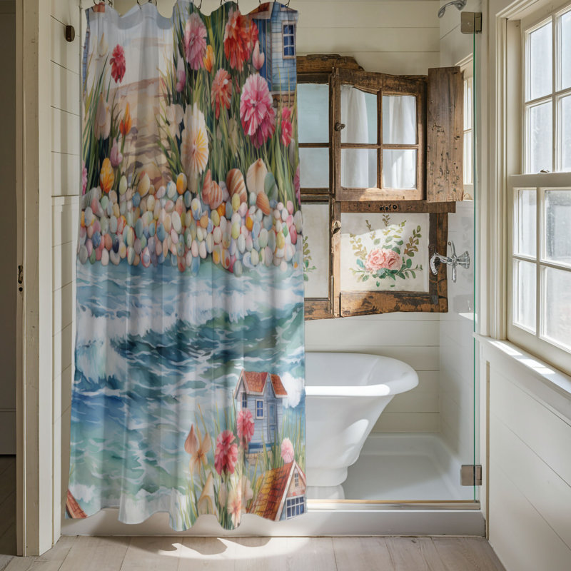 Rideau de douche Indasha, H 74 po x l 71 po