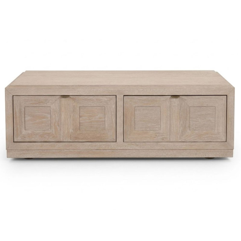 Starla West Table basse rectangulaire en bois avec 2 tiroirs Tawny