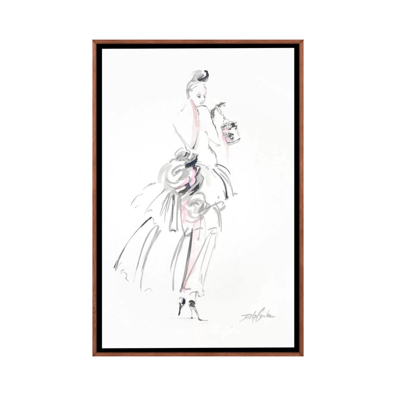 Reproduction d’art, "A floral Affair" par Debi coules, H 40 po x l 26 po x P 1,5 po, Toile avec cadre en bois brun classique