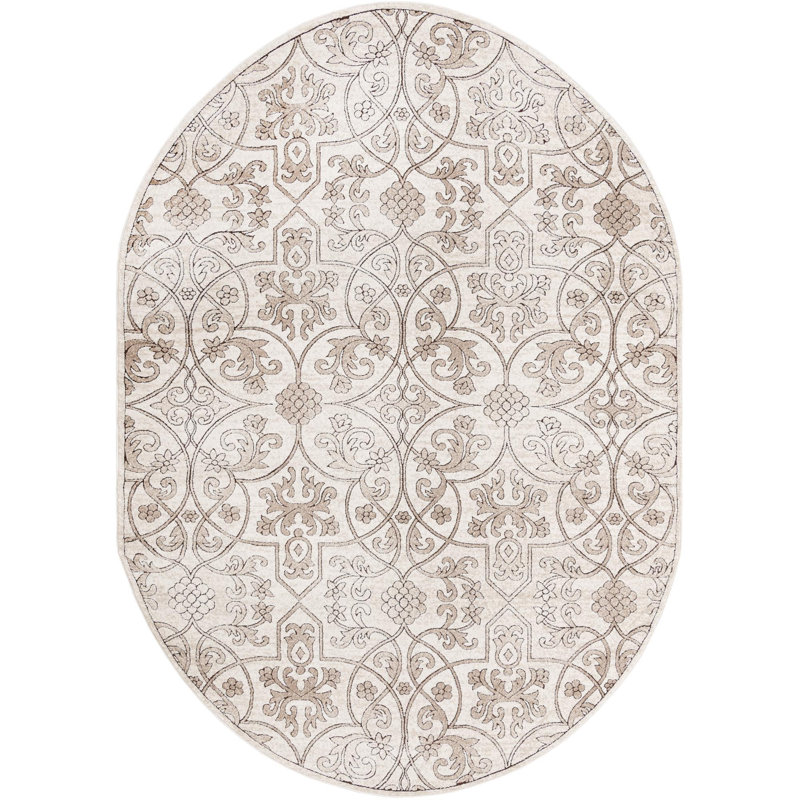 Emigdio Oriental Indoor Rug, Oval 7'1" x 10'