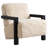 Paquet Faux Fur Upholstered Chair Solid Wood Arms Latte-1449082216-1449082218