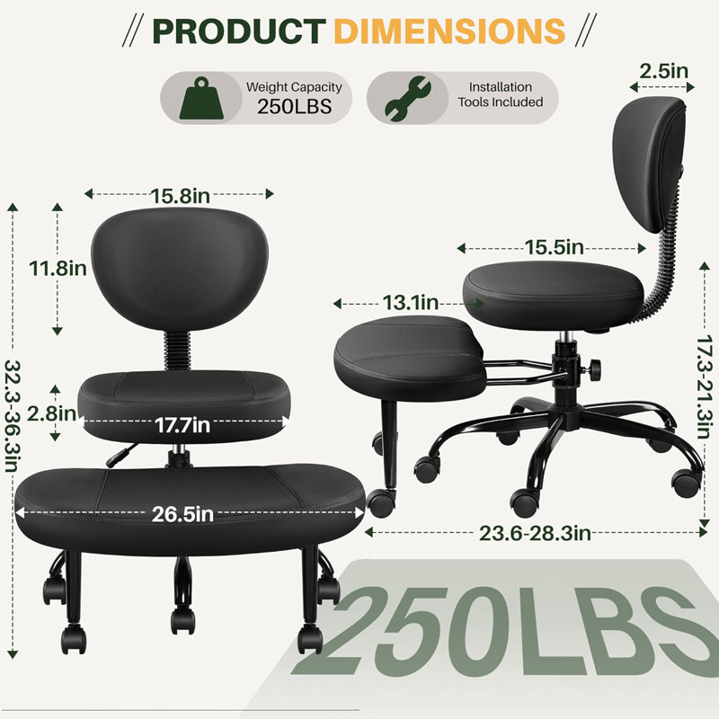 Fauteuil de bureau noir Criss Cross