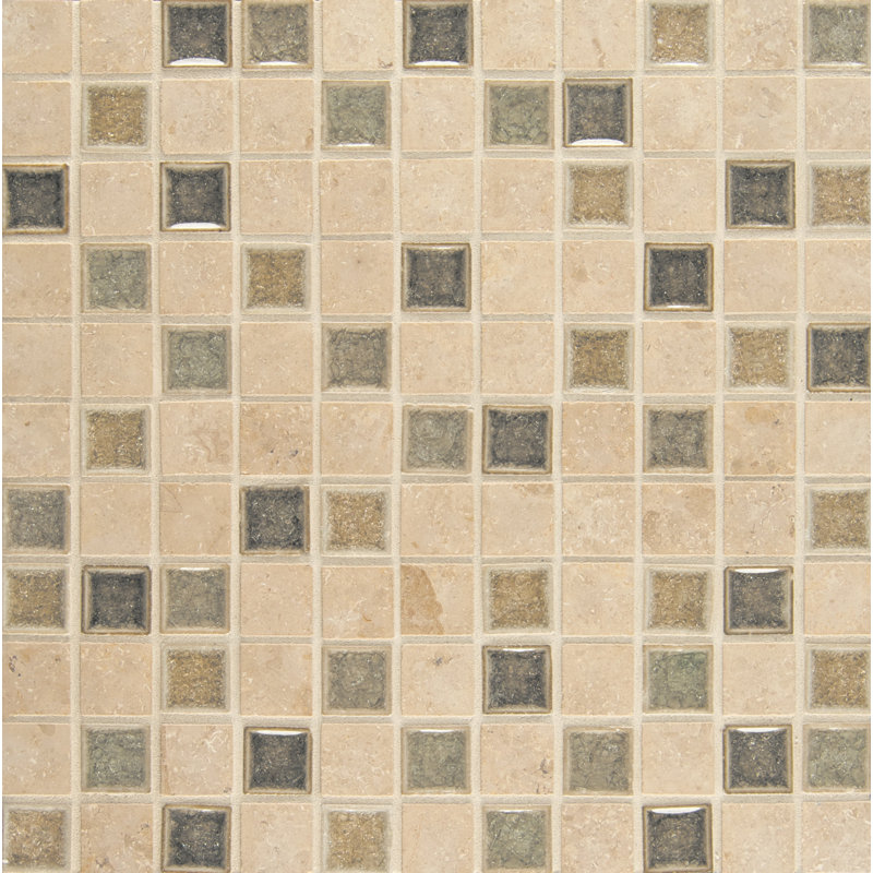 Carreau de mosaïque pour mur et plancher en verre 1 "x 1" Kismet