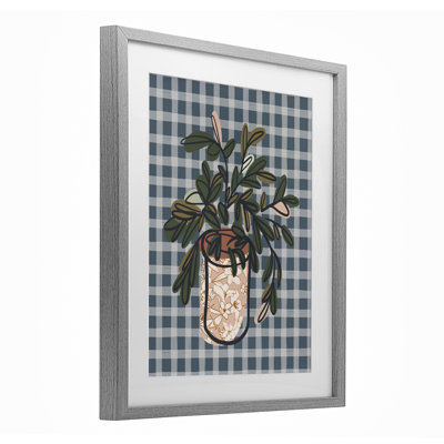 «Conservatoire Gardens on Plaid», reproduction d'art sous verre encadrée, design par Beki Marquardt