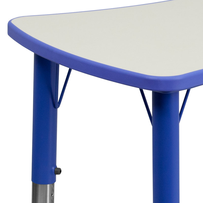 Goddard Rectangle Plastic Adjustable Height Kids Activity Table, Blue