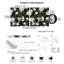Murale auto-adhésive amovible en vinyle noir / blanc / vert Peel and Stick Gardenia 17,3 po x 32,8 pi