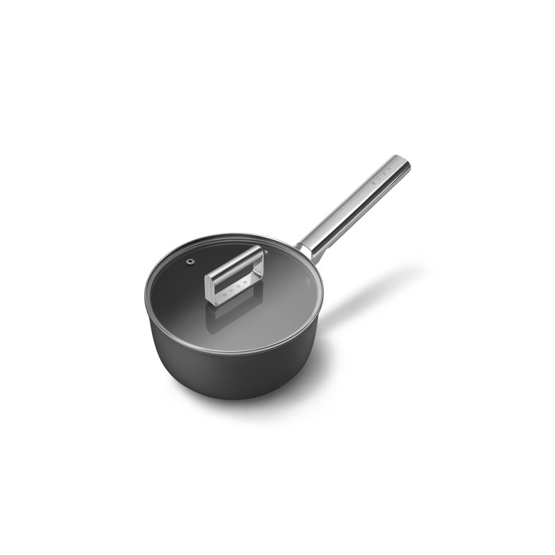 SMEG 3qt Sauce Pan, Black