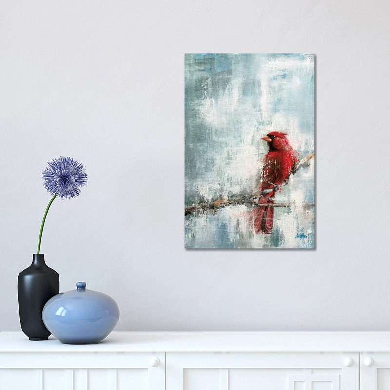 Wintry Red by Christopher Lyter - Print on Canvas, 30.48 cm H x 45.72 cm W, Wrapped Canvas