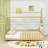 Wood House Bed With LED Light, Safe Guardrails And Roof-561662104-561662106
