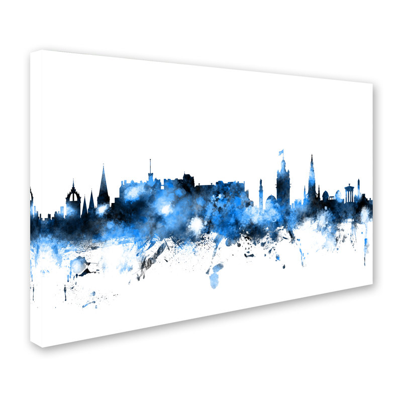 « édimbourg horizon white », impression sur toile tendue, H 22 po x l 32 po x P 2 po