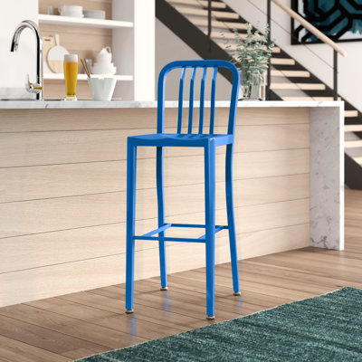 Carouthers 24" Commercial Grade Metal Counter Height Stool with Footrest by Flash Furniture