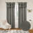 Recycled Cotton Blend Ruffle Tie-Top Curtain Pair-1504319494-1504319488
