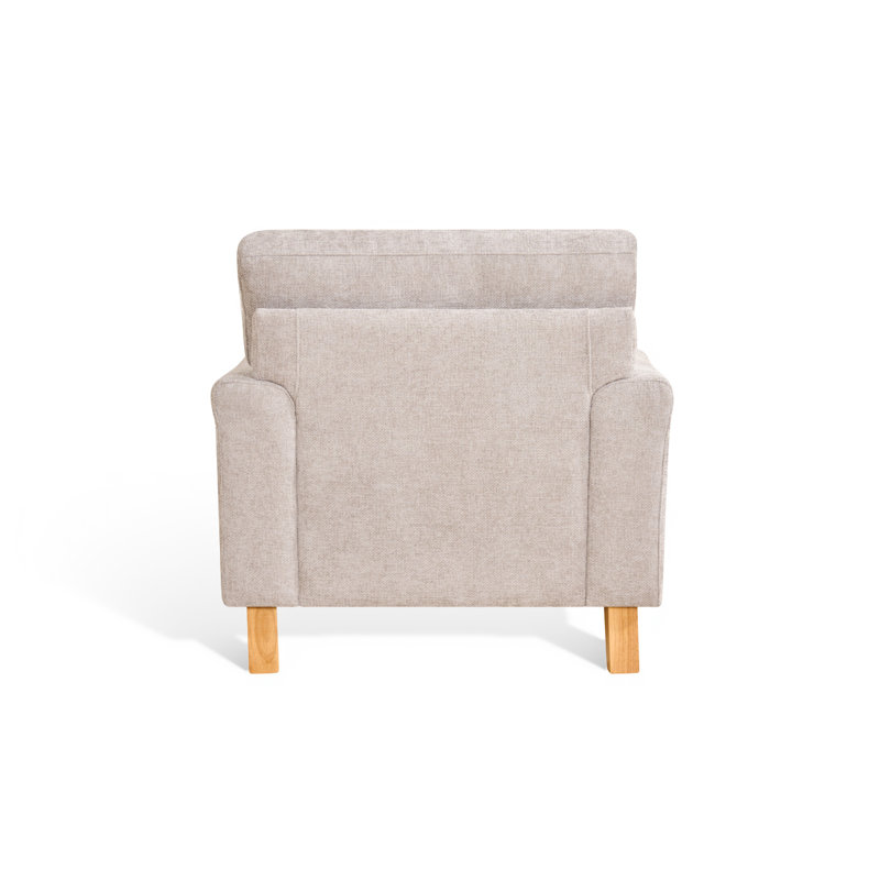 Elmeta Upholstered Armchair, Gray Chenille