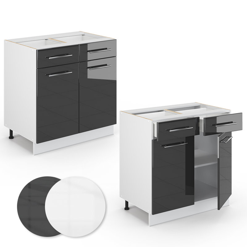 Bane Glossy Base Unit, Anthracite/White