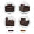 36.2" Wide Swivel Accent Armchair-Espresso PU-326647815