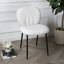 Hessmer 49cm H Upholstered Metal Upholstered Back Side Chair in Cream