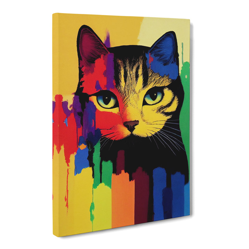 Cat Crayon Vol.2 - Wrapped Canvas, 76cm H x 50cm W x 3cm D