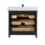 36" Cadet Finish Solid Wood Sink Vanity  With 1' Artificial Stone Top-25876159