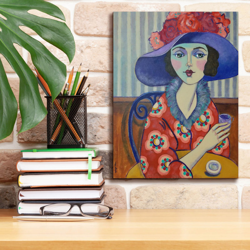 Epic Graffiti «Woman In Red» par Holly Wojhan, Canv Woman in Red par Holly Wojhan, H 16 po x l 12 po x P 0,75 po