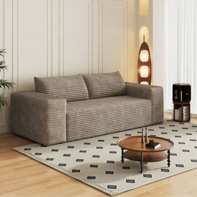 Canapé 78,8 po 3 pièces, tissu velours côtelé, sièges profonds, canapé causeuse confortable, sans assemblage, 1 pièce pour salon, chambre à coucher, salle de conférence, appartement