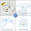 «Minimal Blue Watercolor», impression sur toile verticale encadrée-986486764-986486762