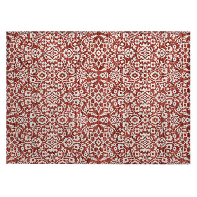 Flatweave Floral Indoor / Outdoor Rug