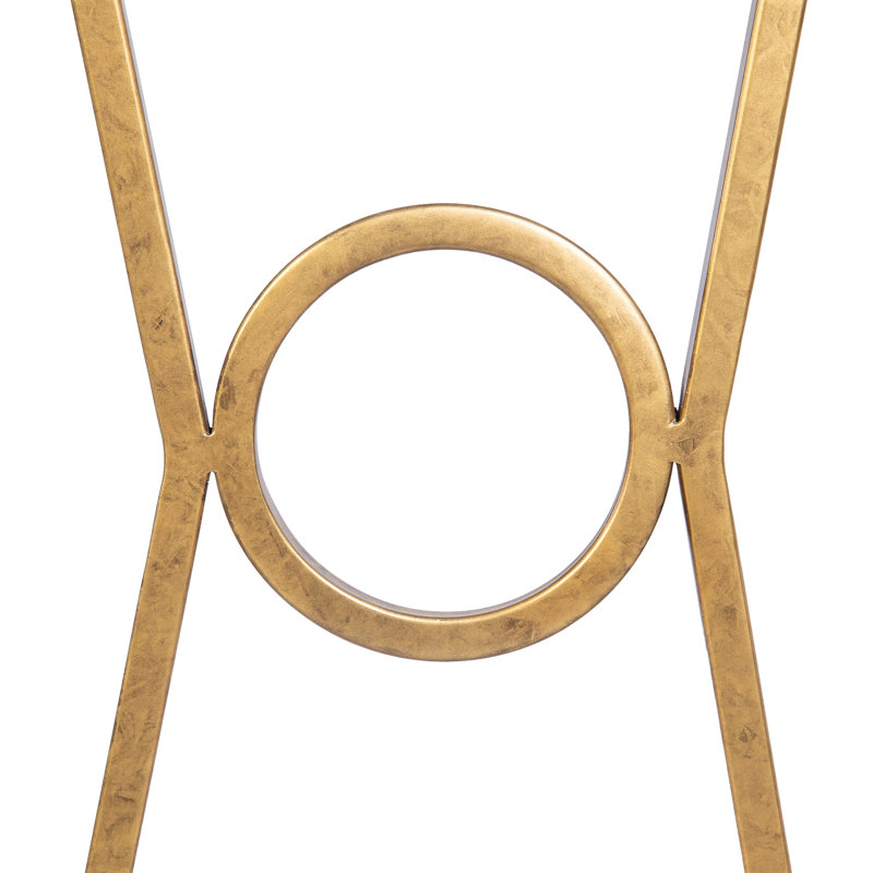 Bosporus 72" Console Table, Royal Gold, Carrera Marble