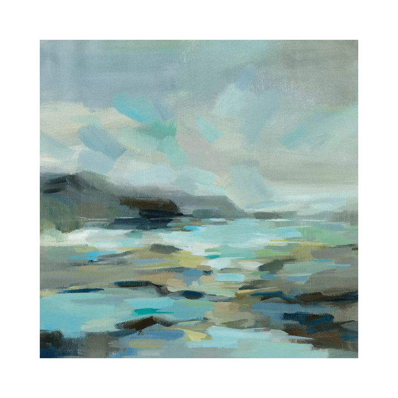 Blue Lagoon by Silvia Vassileva - Wrapped Canvas Painting, 66.04 cm H x 66.04 cm W x 1.91 cm D