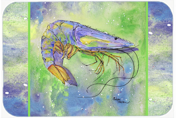 Caroline's Treasures Shrimp Glass Cutting Board