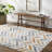 Rectangle Kynon Chevron Machine Woven Polyester Area Rug in Orange/Blue-1058713888