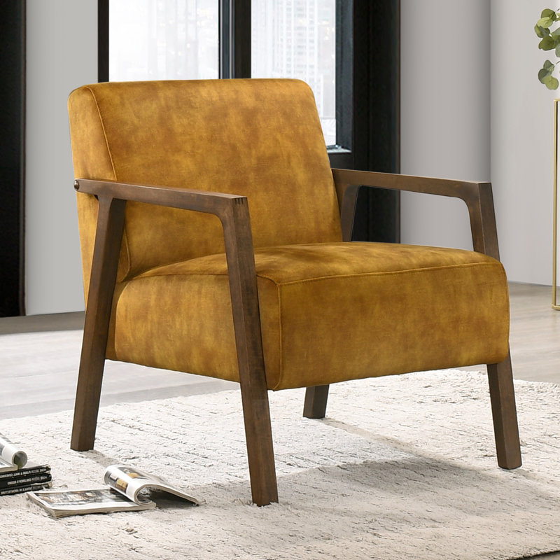 Keishawna Upholstered Armchair, Gold 