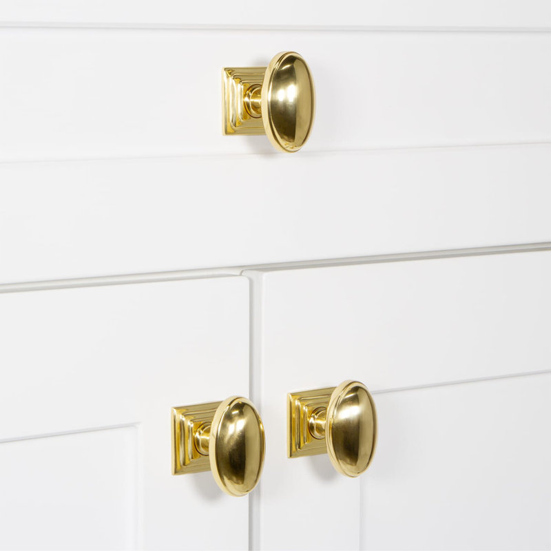 Eden Prairie Oval Knob, Polished Brass