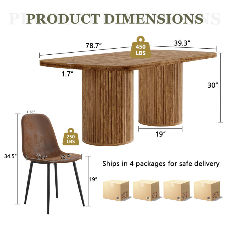 Ensemble de table de salle à manger Modern, 11 pièces: table, 10 chaises