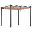 Pergola rétractable d'extérieur 10 pi x 10 pi avec auvent en aluminium