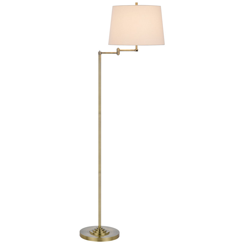 Svava 63'' Swing Arm Floor Lamp, Gold