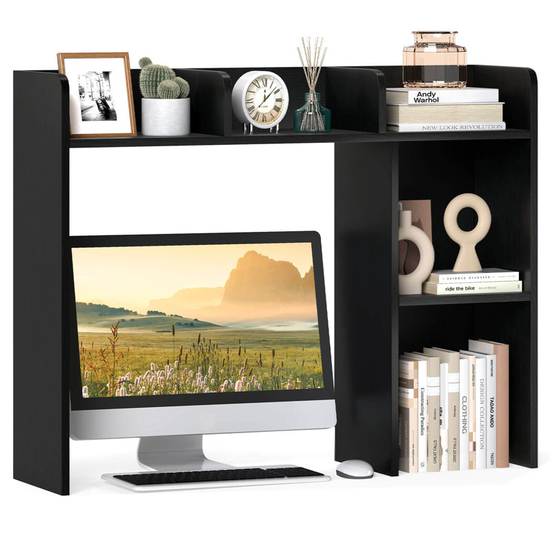 Tablette de bureau avec tablettes anti-basculement noires